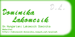 dominika lakomcsik business card